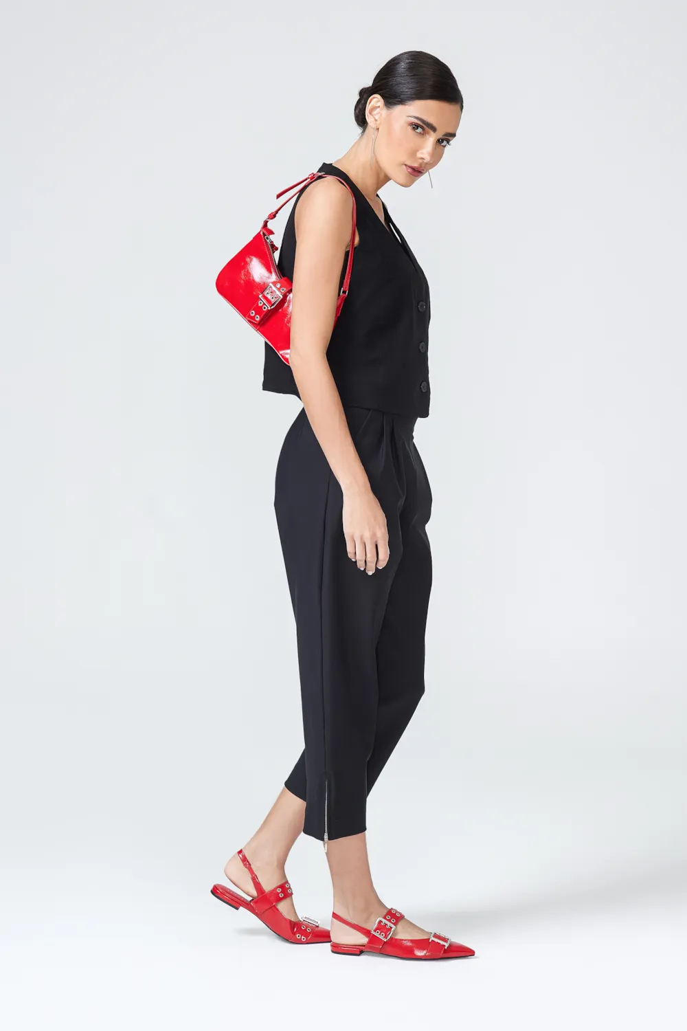 Bolsa De Ombro Verniz Vermelho - imagem 10