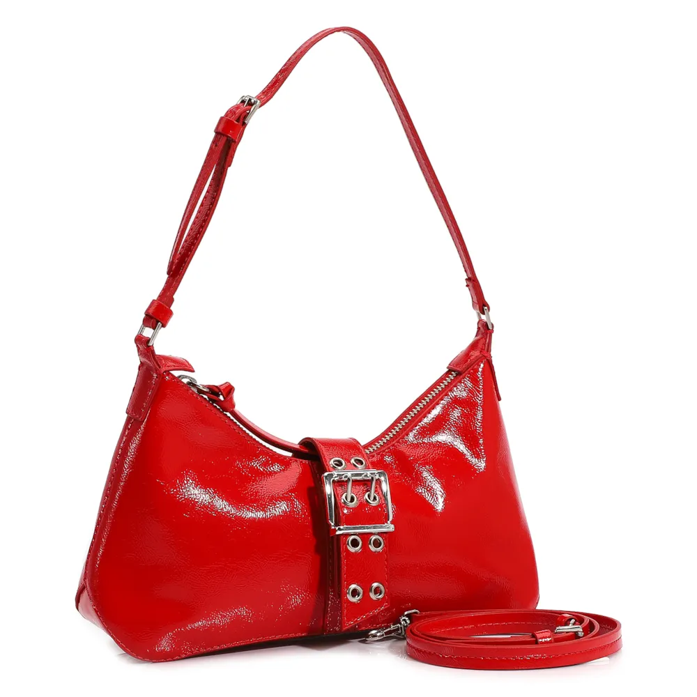 Bolsa De Ombro Verniz Vermelho - imagem 3