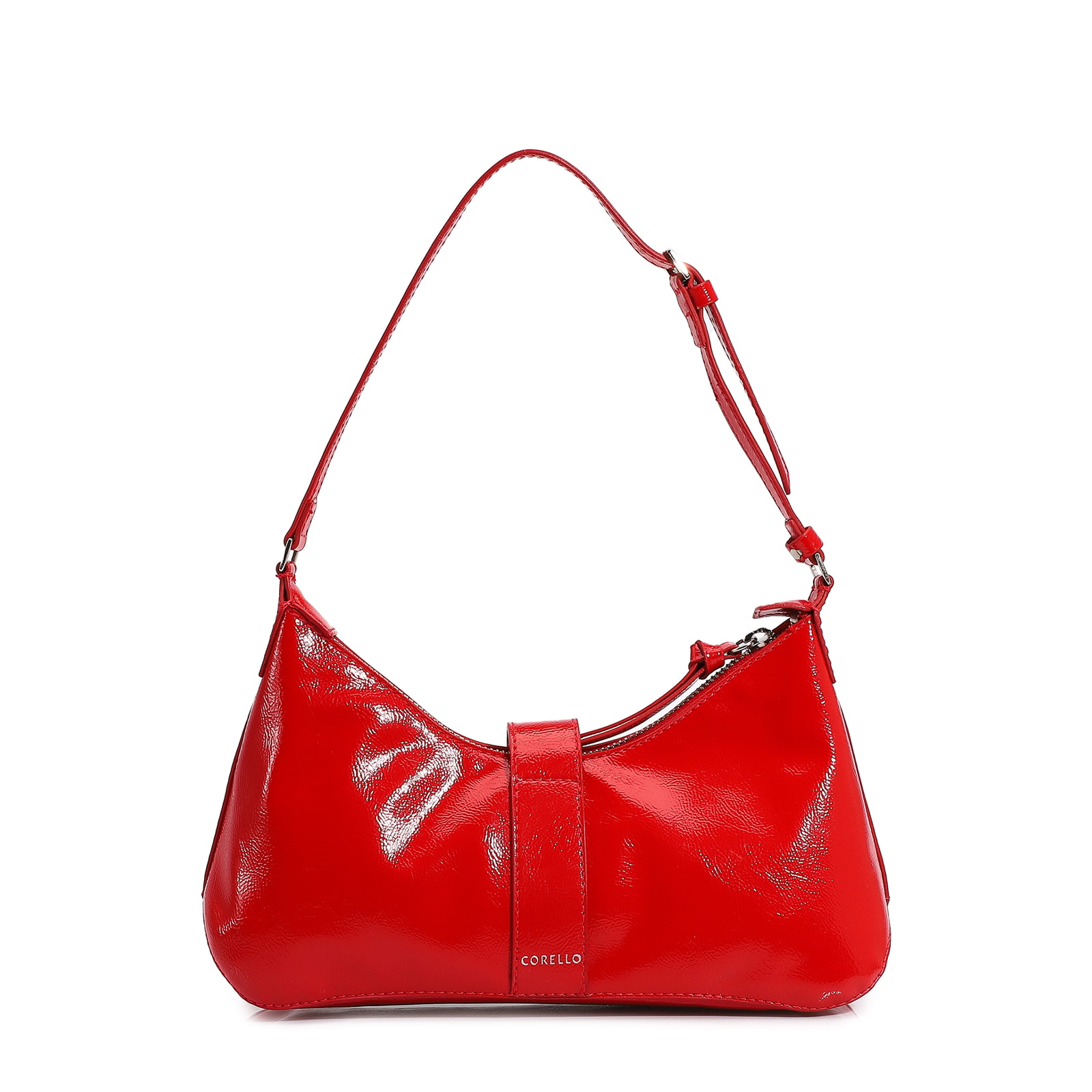 Bolsa De Ombro Verniz Vermelho