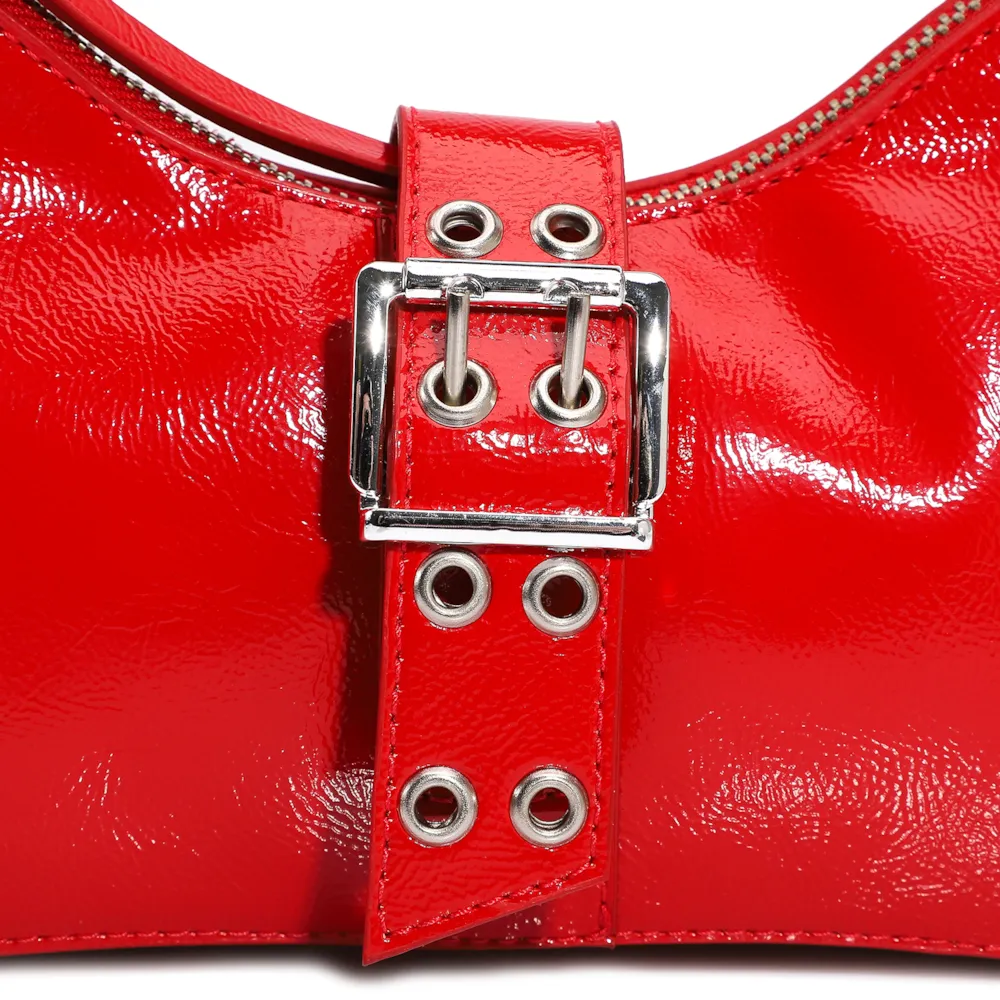 Bolsa De Ombro Verniz Vermelho - imagem 6