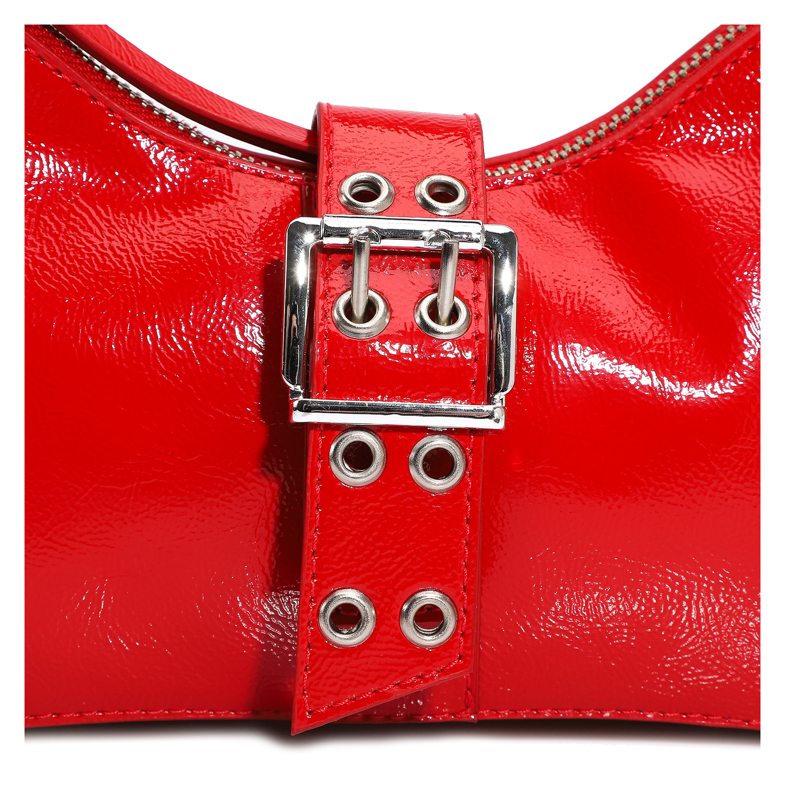 Bolsa De Ombro Verniz Vermelho