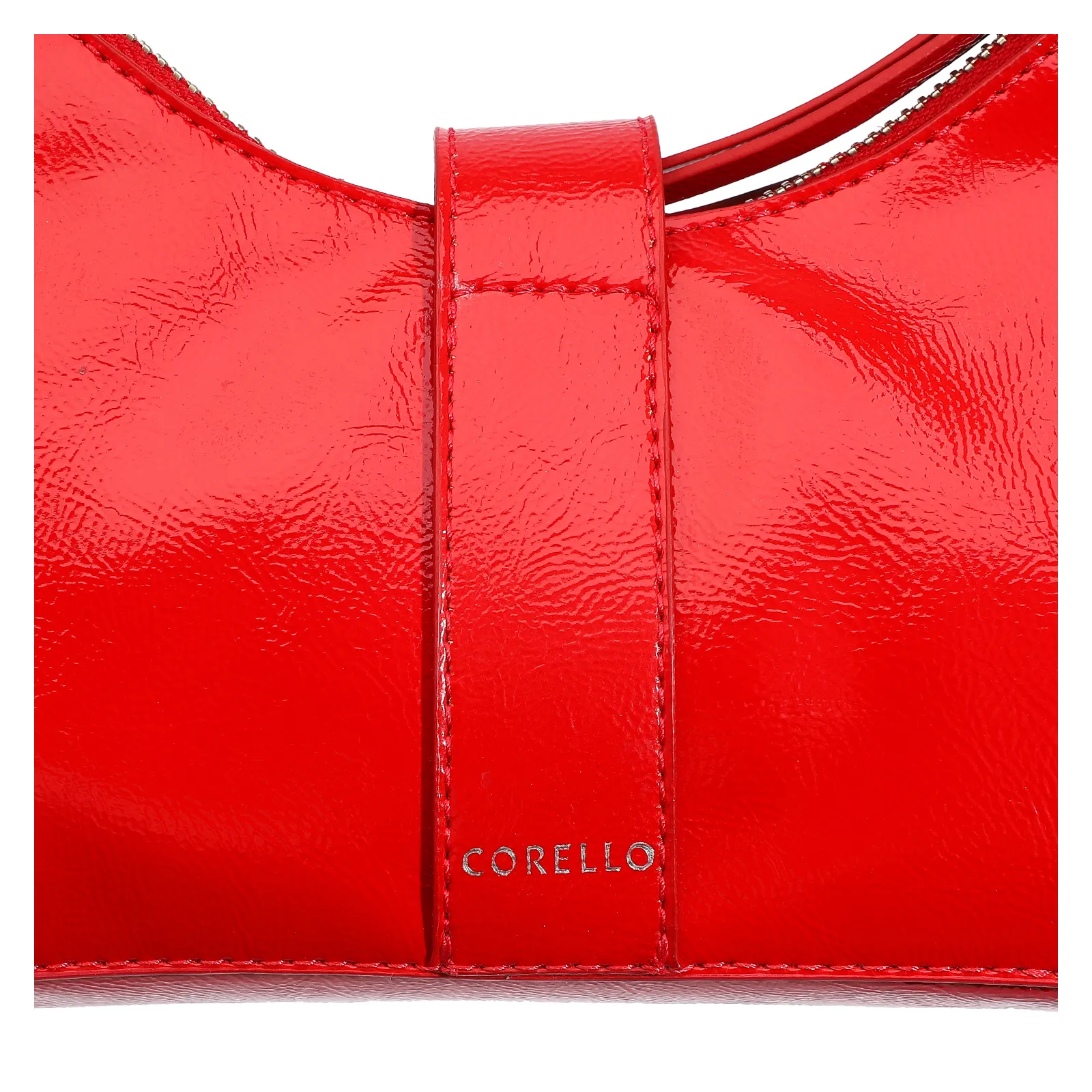 Bolsa De Ombro Verniz Vermelho