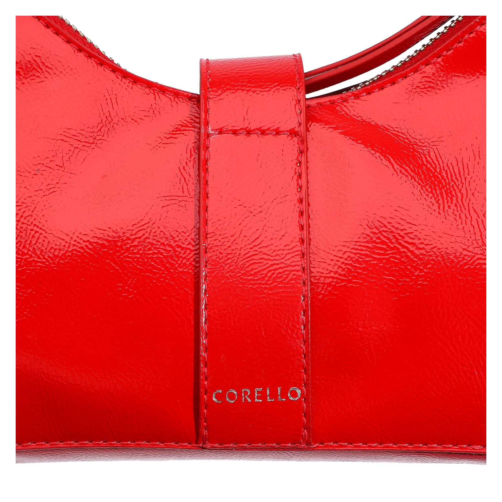 Bolsa De Ombro Verniz Vermelho