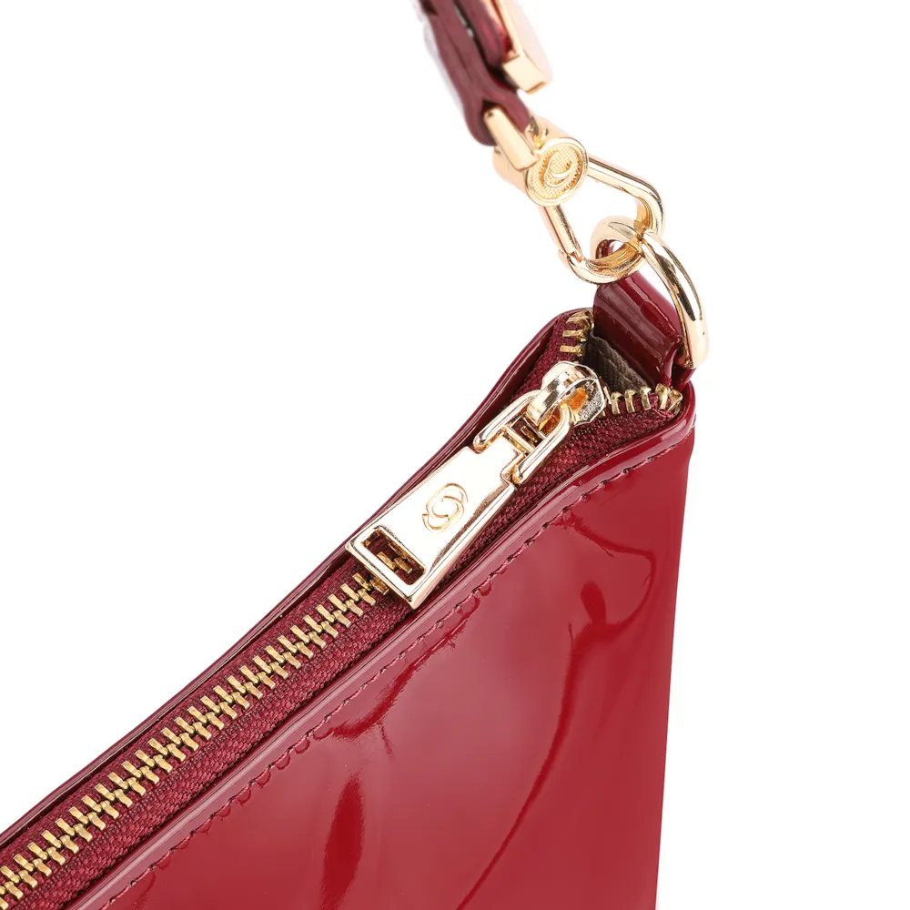 Bolsa De Ombro Verniz Vermelho Cereja - imagem 5