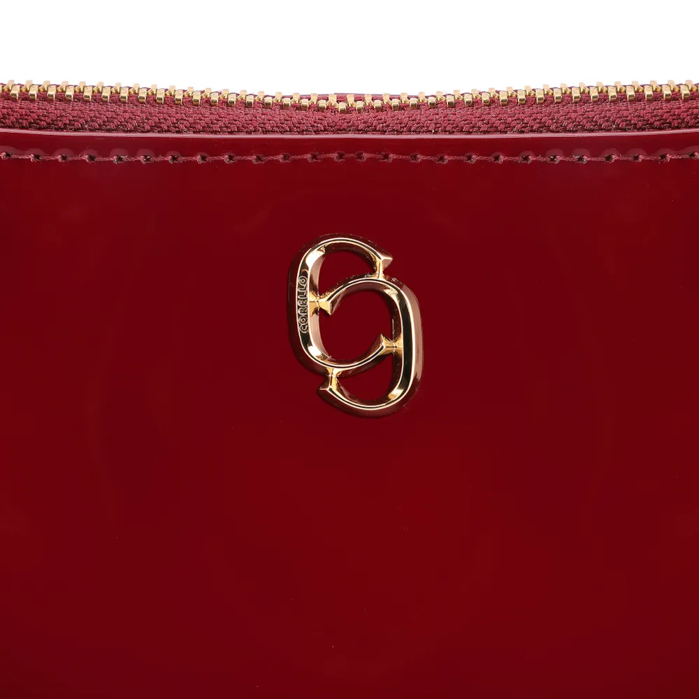 Bolsa De Ombro Verniz Vermelho Cereja - imagem 6