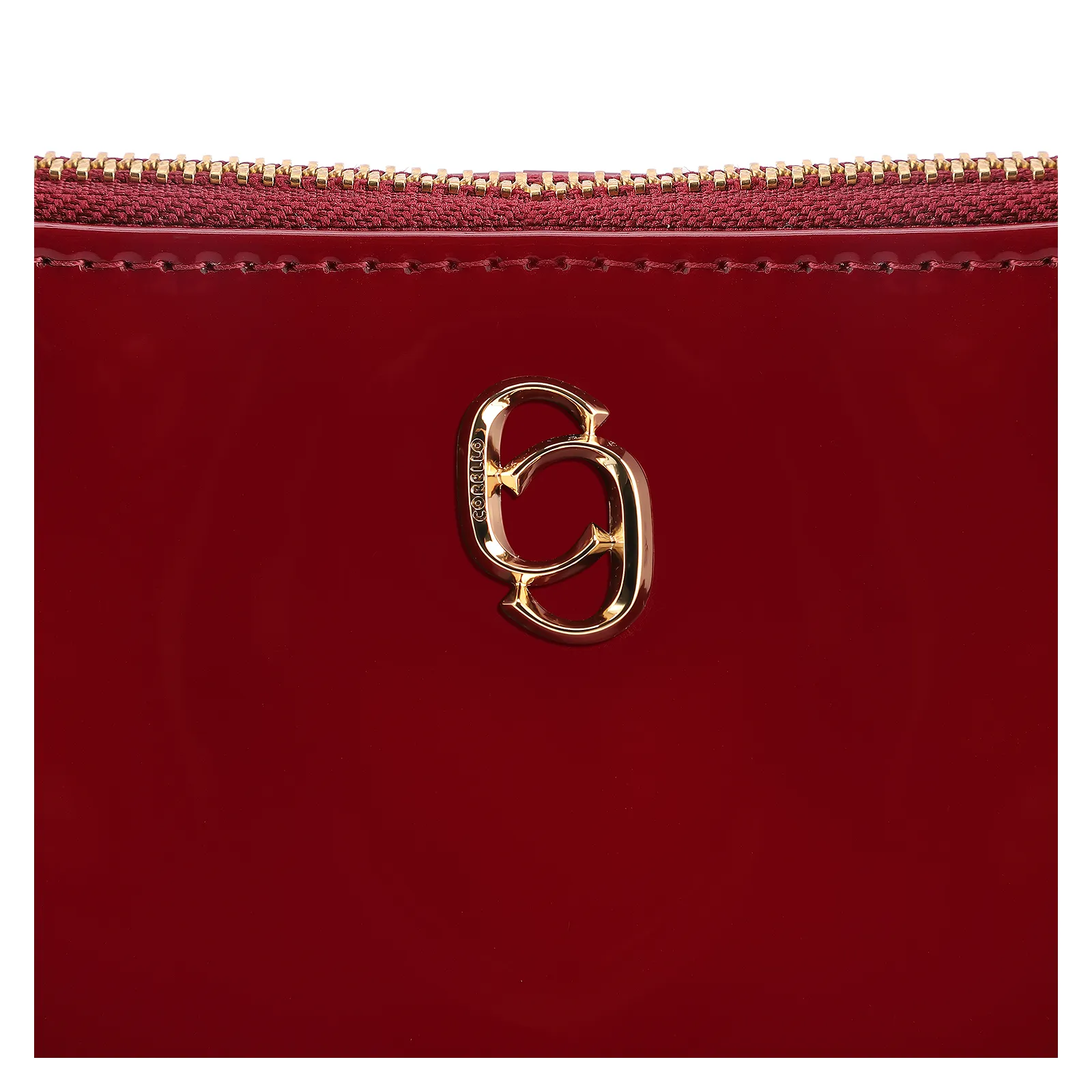Bolsa De Ombro Verniz Vermelho Cereja
