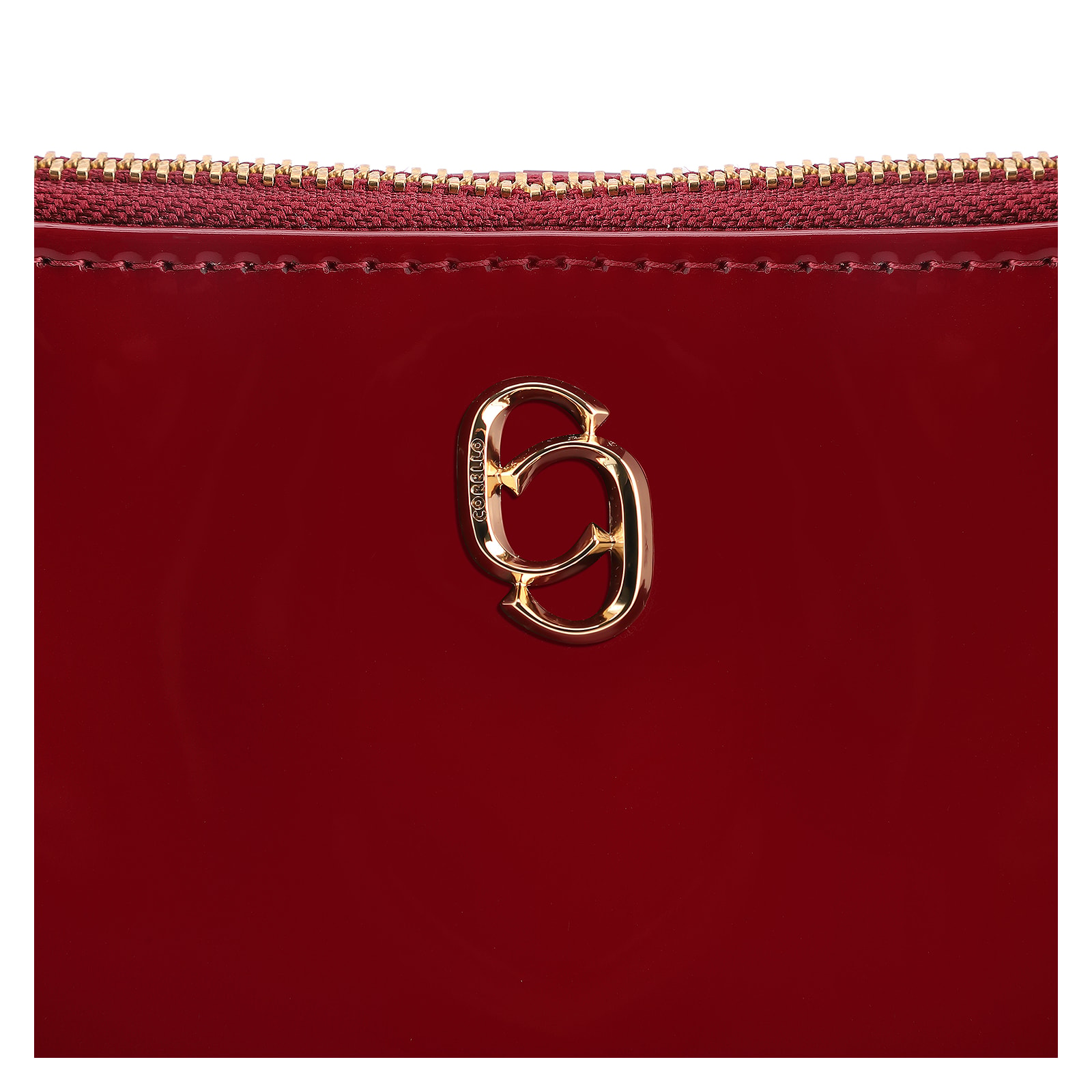 Bolsa De Ombro Verniz Vermelho Cereja