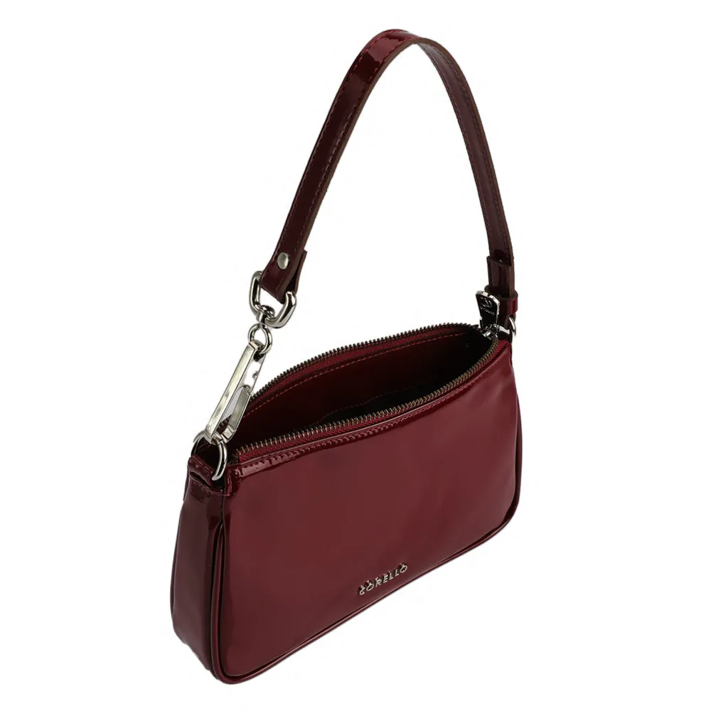 Bolsa De Ombro Verniz Vinho - imagem 4