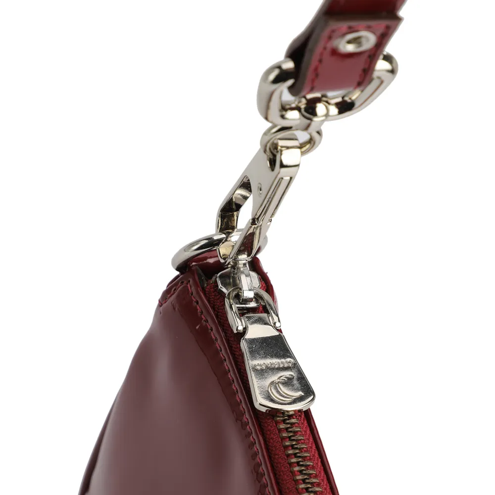 Bolsa De Ombro Verniz Vinho - imagem 5