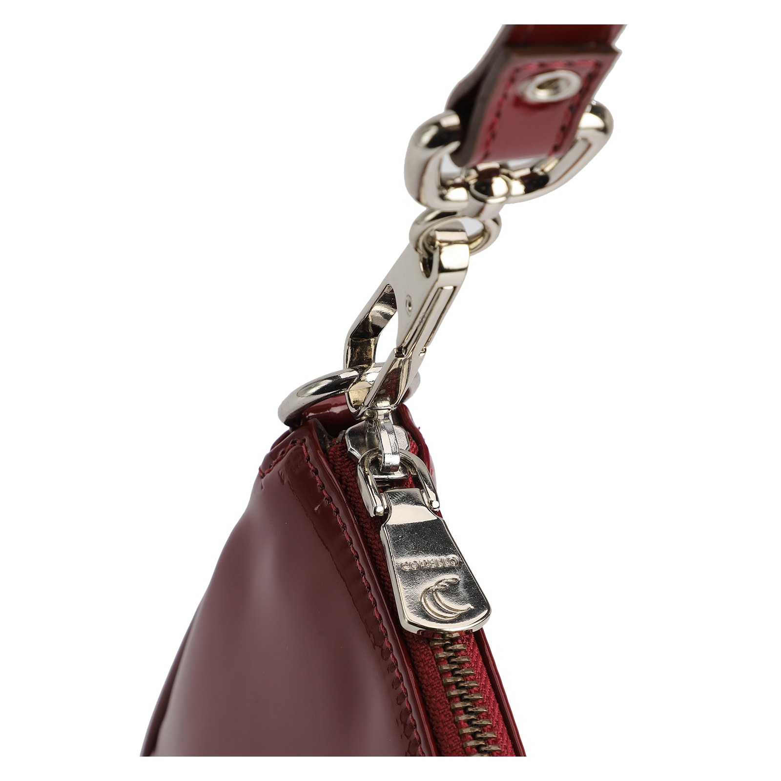 Bolsa De Ombro Verniz Vinho