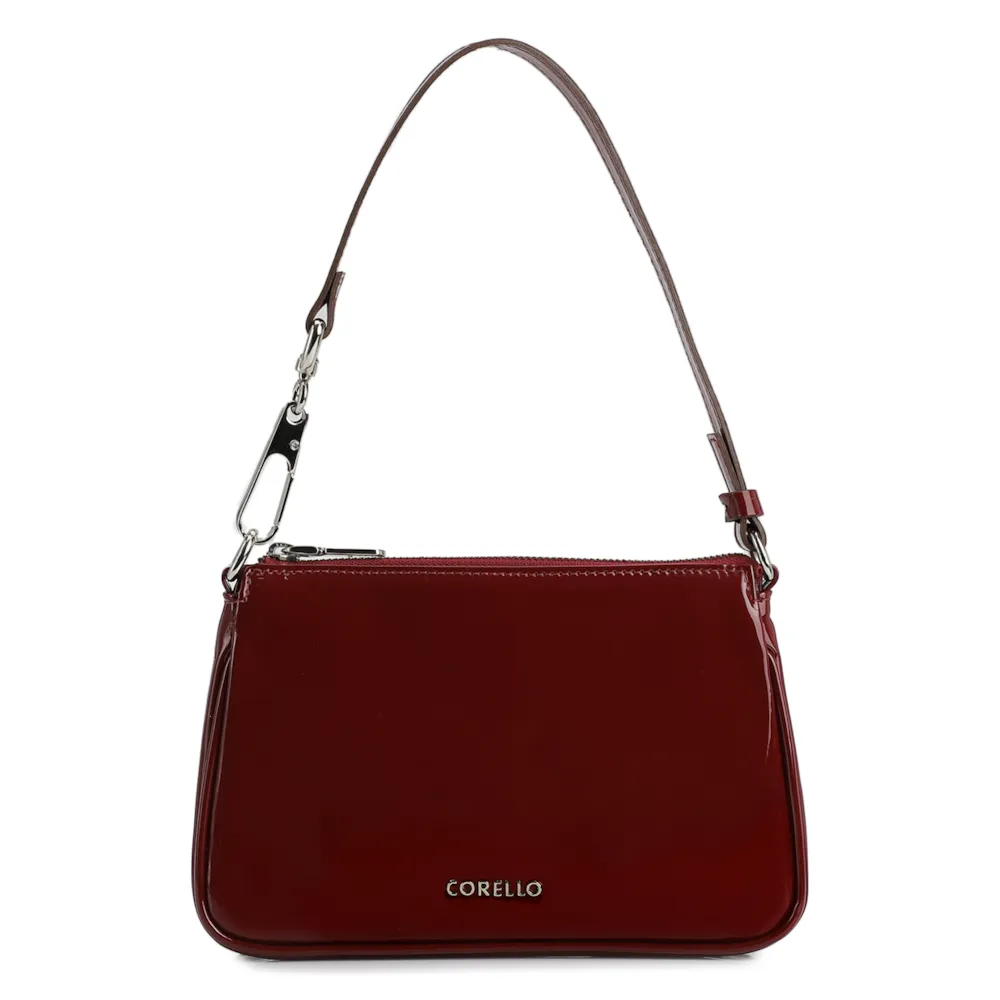 Bolsa De Ombro Verniz Vinho