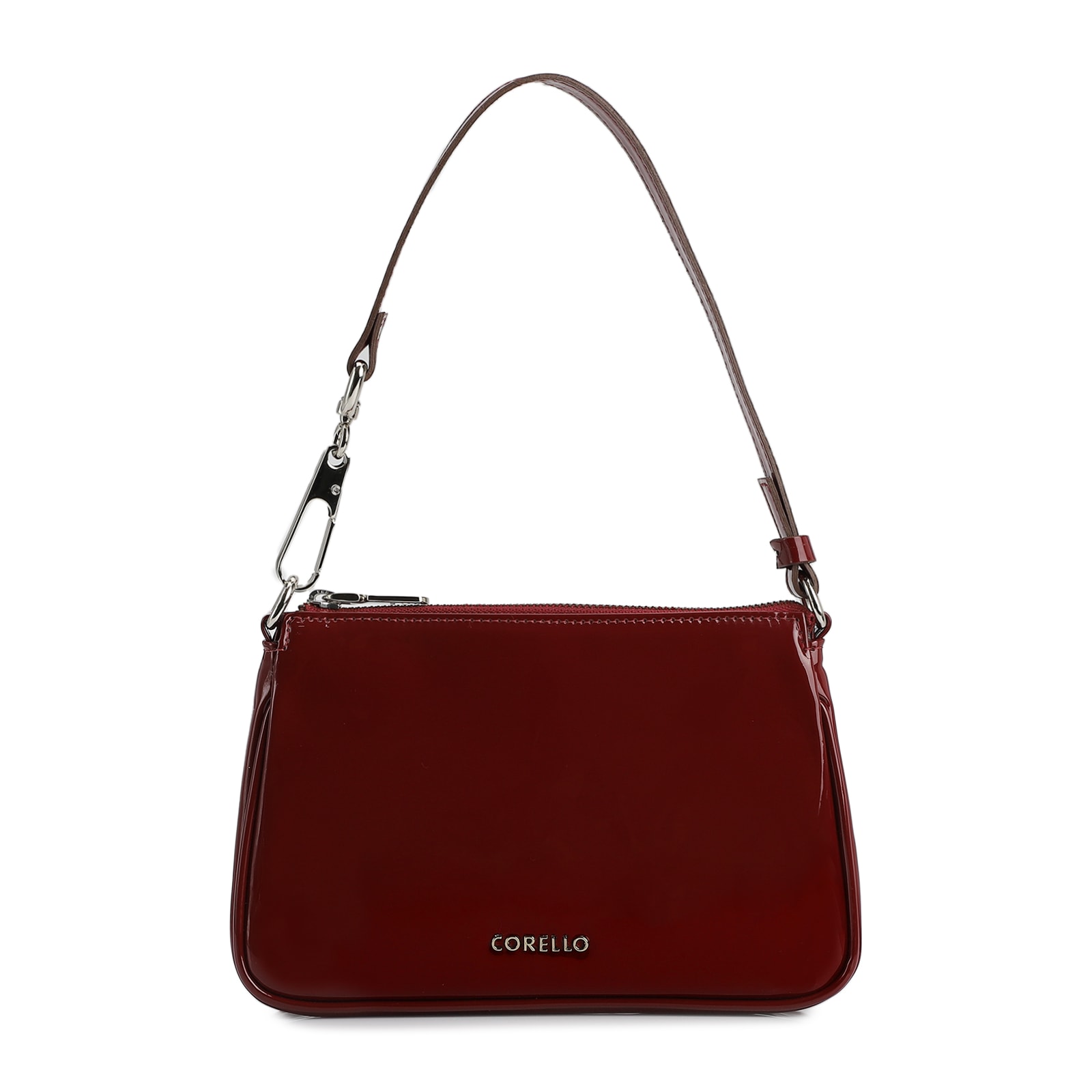 Bolsa De Ombro Verniz Vinho