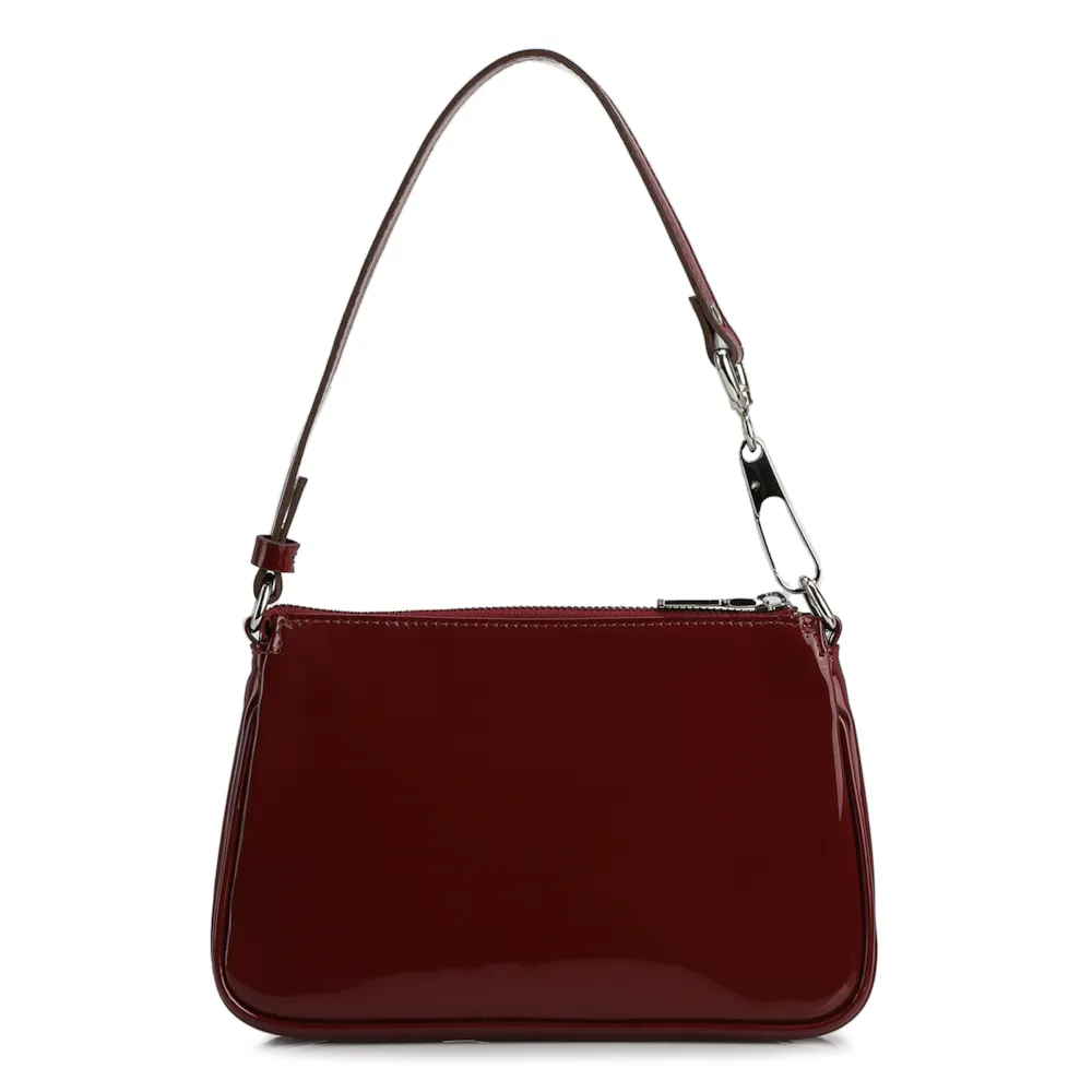Bolsa De Ombro Verniz Vinho - imagem 3