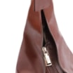 Bolsa Hobo Alça Tramada Couro Marrom - imagem 6