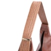 Bolsa Hobo Alça Tramada Couro Marrom - imagem 8