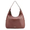 Bolsa Hobo Alça Tramada Couro Marrom - imagem 1