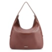 Bolsa Hobo Alça Tramada Couro Marrom - imagem 1