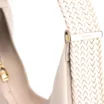 Bolsa Hobo Alça Tramada Couro Off White - imagem 5