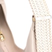Bolsa Hobo Alça Tramada Couro Off White - imagem 5