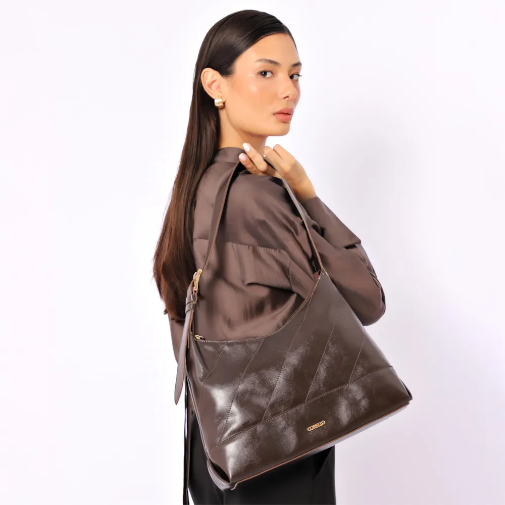  Bolsa Hobo Alt Marrom Escuro - imagem 2