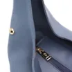 Bolsa Hobo Aplicações Couro Camurça/Couro Azul - imagem 6