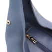 Bolsa Hobo Aplicações Couro Camurça/Couro Azul - imagem 6