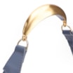 Bolsa Hobo Aplicações Couro Camurça/Couro Azul - imagem 8