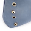 Bolsa Hobo Aplicações Couro Camurça/Couro Azul - imagem 9