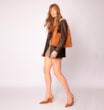 Bolsa Hobo Aplicações Couro Camurça/Couro Marrom - imagem 10