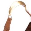 Bolsa Hobo Aplicações Couro Camurça/Couro Marrom - imagem 9