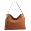 Bolsa Hobo Argola Couro Camurça/Couro Marrom - imagem 1