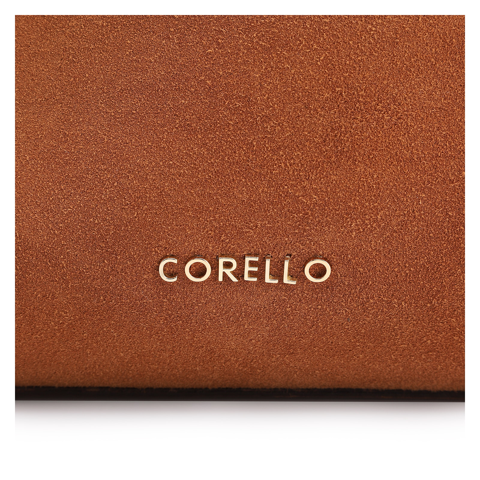 Bolsa Hobo Argola Couro Camurça/Couro Marrom