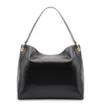 Bolsa Hobo Argola Couro Camurça/Couro Preto - imagem 3