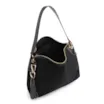Bolsa Hobo Argola Couro Camurça/Couro Preto - imagem 4