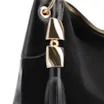 Bolsa Hobo Argola Couro Camurça/Couro Preto - imagem 7