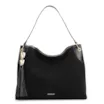 Bolsa Hobo Argola Couro Camurça/Couro Preto - imagem 1
