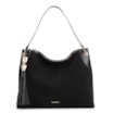 Bolsa Hobo Argola Couro Camurça/Couro Preto - imagem 1