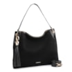 Bolsa Hobo Argola Couro Camurça/Couro Preto - imagem 2