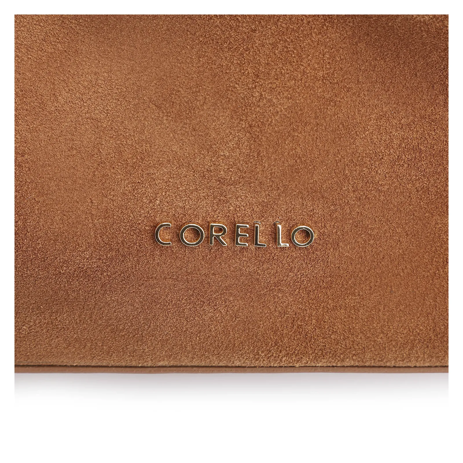 Bolsa Hobo Argola Couro Camurça Marrom/Couro Marrom