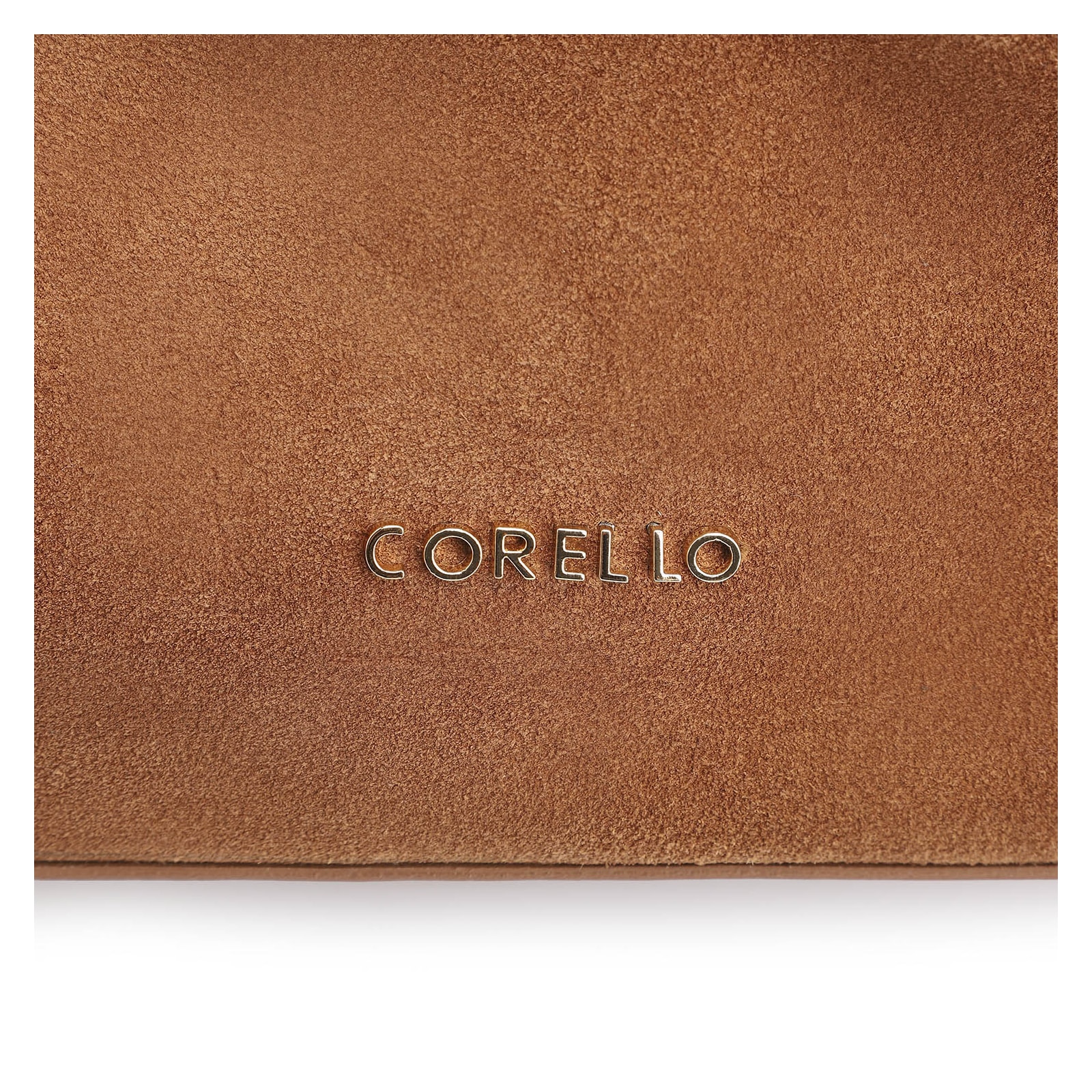 Bolsa Hobo Argola Couro Camurça Marrom/Couro Marrom