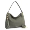 Bolsa Hobo Argola Couro Camurça Verde/Couro Verde - imagem 2