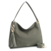 Bolsa Hobo Argola Couro Camurça Verde/Couro Verde - imagem 2