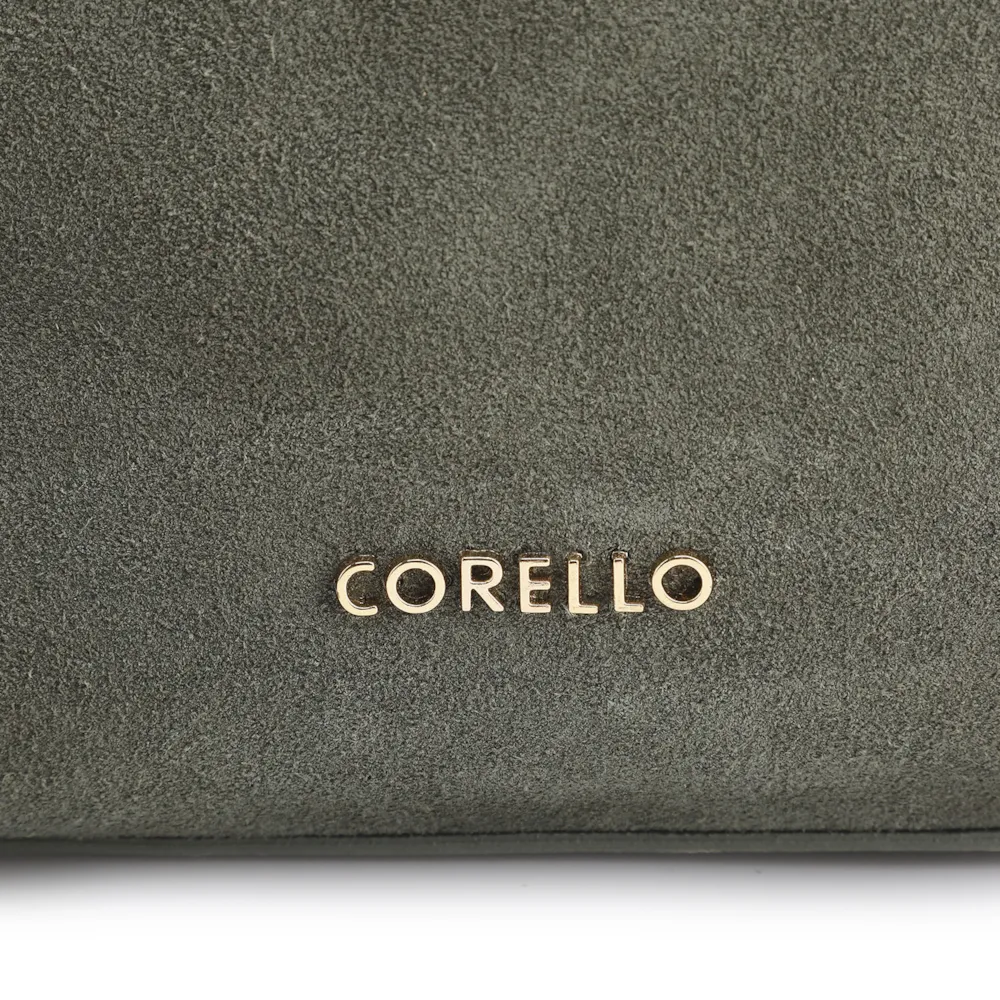 Bolsa Hobo Argola Couro Camurça Verde/Couro Verde - imagem 6