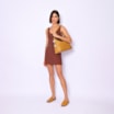 Bolsa Hobo Bag Charm Couro Amarelo - imagem 7