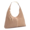 Bolsa Hobo Bag Charm Couro Camurça/Couro Bege - imagem 3