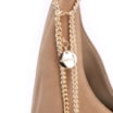 Bolsa Hobo Bag Charm Couro Camurça/Couro Bege - imagem 6