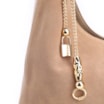 Bolsa Hobo Bag Charm Couro Camurça/Couro Bege - imagem 7