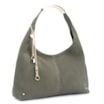 Bolsa Hobo Bag Charm Couro Camurça/Couro Verde - imagem 3
