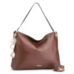 Bolsa Hobo Bag Charm Couro Marrom - imagem 3