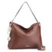 Bolsa Hobo Bag Charm Couro Marrom - imagem 3